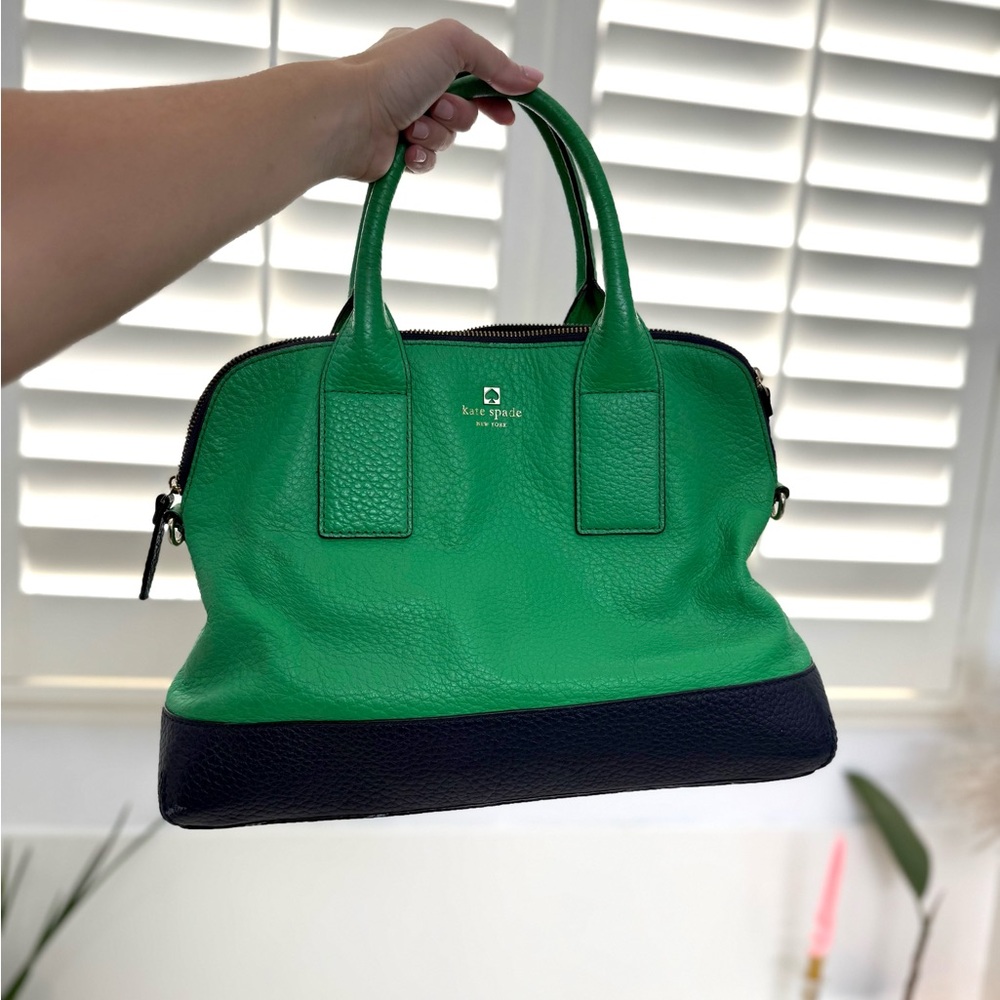 Kate Spade Vibrant Green and Black Satchel